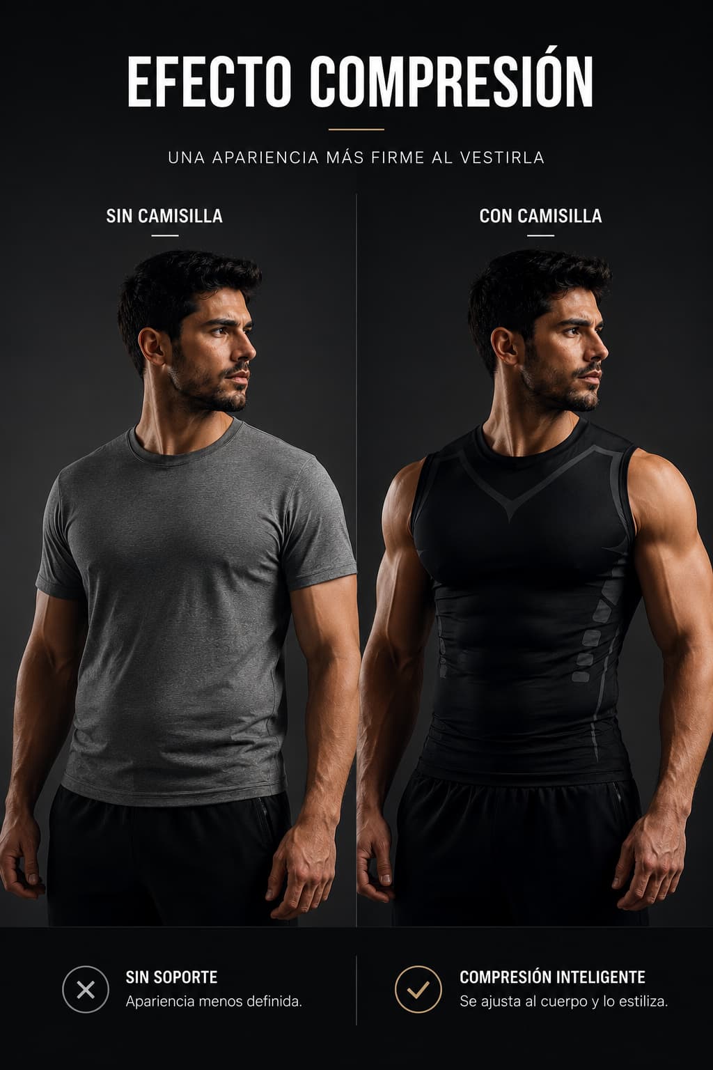 Camisilla de Compresión Premium para Hombre | Define tu Silueta al Instante